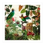 Exotic Lush Jungle And Wild Animals Landscape  (Print Only) thumbnail