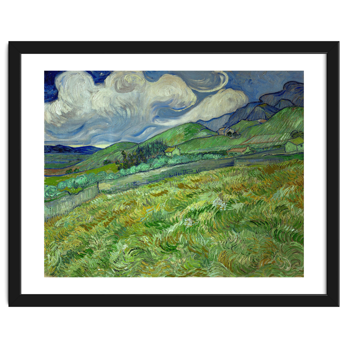 VINCENT VAN GOGH: Landscape from Saint-Rémy. Date/Period: 1889. Painting. Oil on canvas.