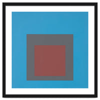 JOSEF ALBERS - HOMAGE TO THE SQUARE, BLUE, DARK RED