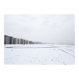 Traces of driving a car on a snowy coast (Print Only) thumbnail