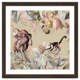 Vintage Exotic Monkeys In African Jungle Landscape thumbnail