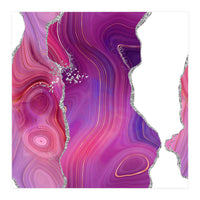 Magenta & Silver Agate Texture 05 (Print Only)