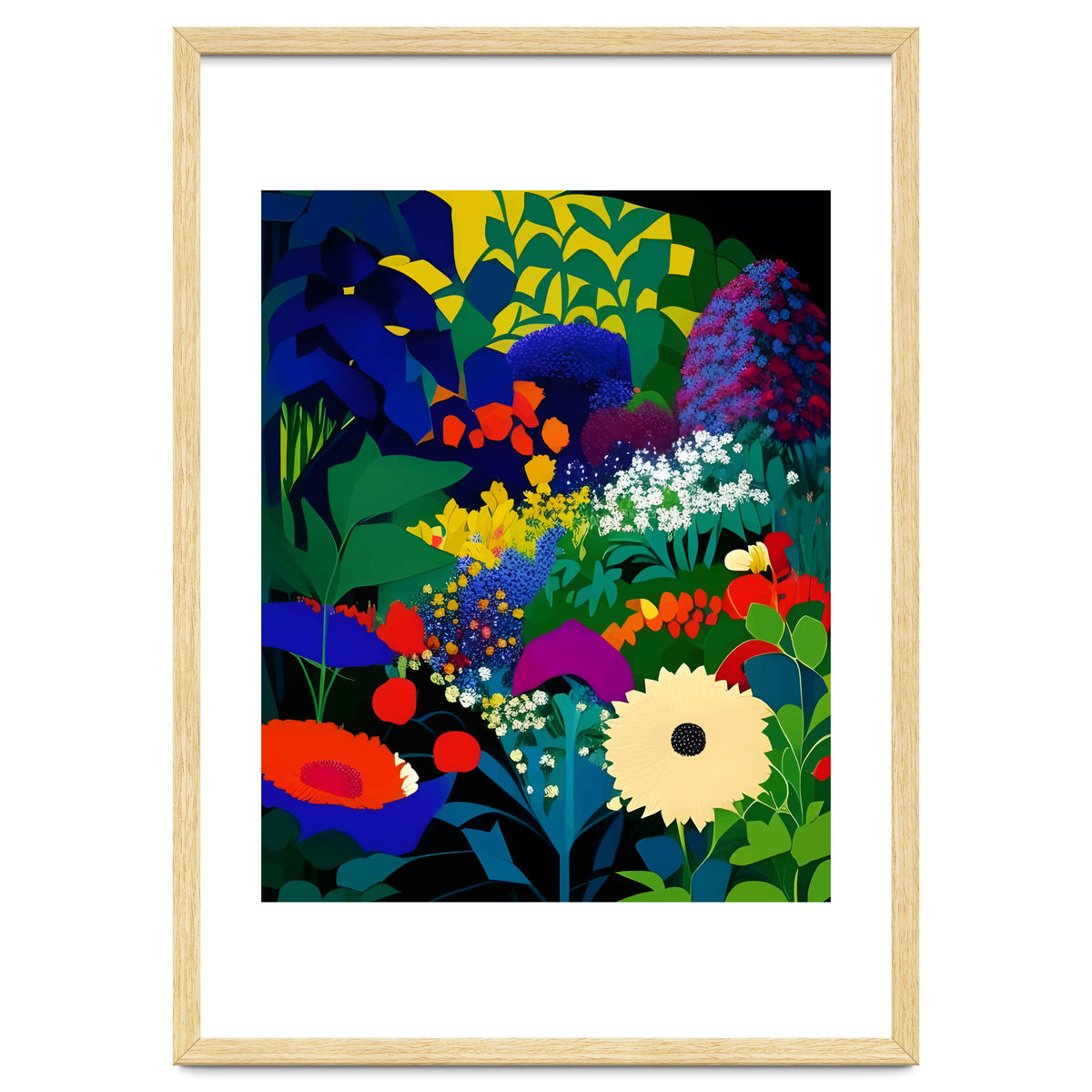 A Beautifully Dark Mind, Botanical Nature Jungle Garden, Eclectic Bohemian Vintage Plants Illustration