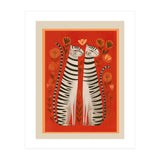 Striped Cat Pair (Print Only) thumbnail