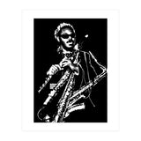 Rahsaan Roland Kirk American Jazz Multi-Instrumentalist in Grayscale (Print Only) thumbnail