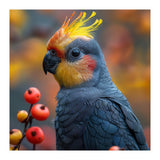 Cockatoo Parrot With Orange Crest And Berries (Print Only) thumbnail