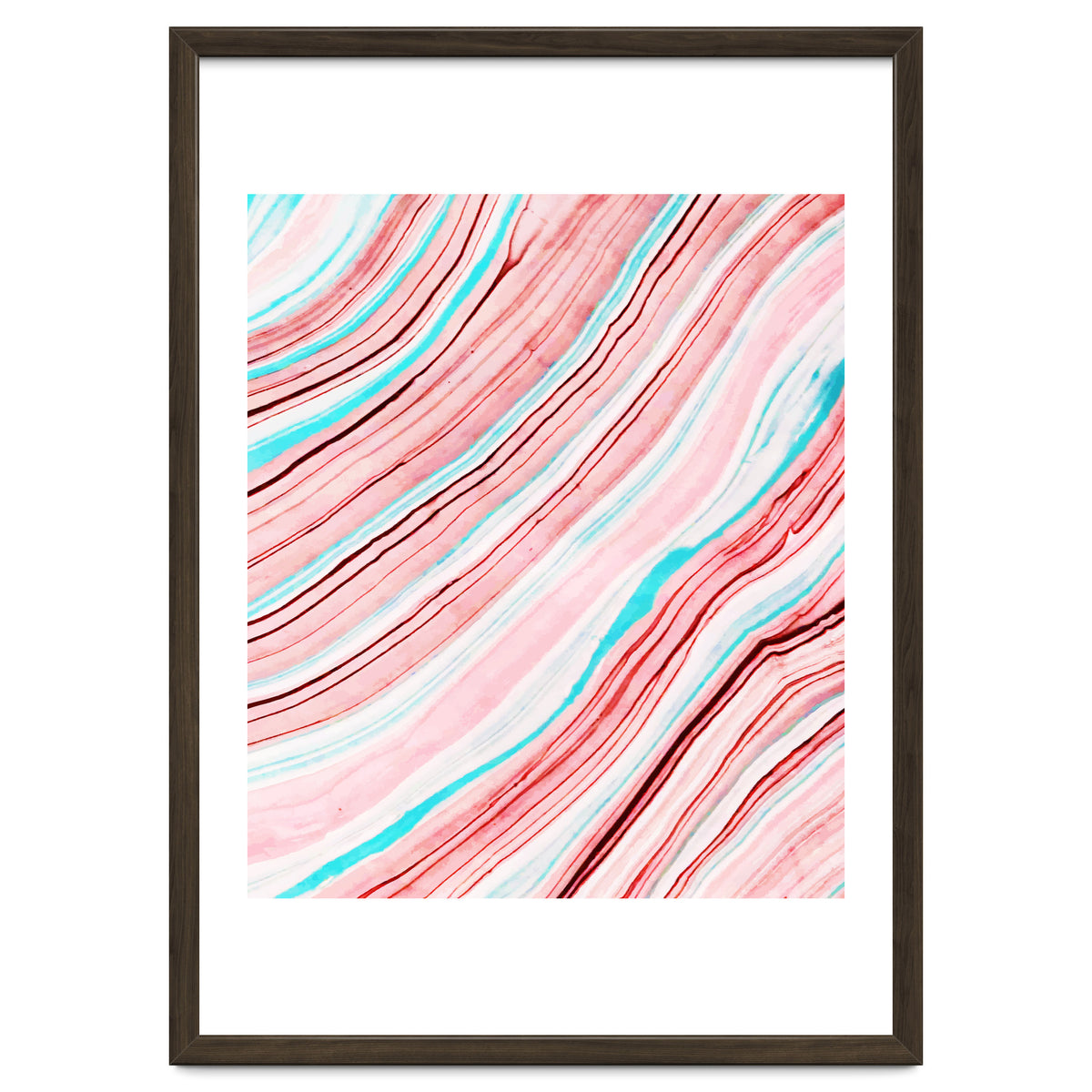 Between the Lines, Pastel Watercolor Abstract Painting, Subtle Neutral Minimal Illustration