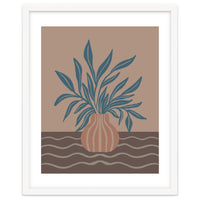 Modern Vase with Tropical Leaves