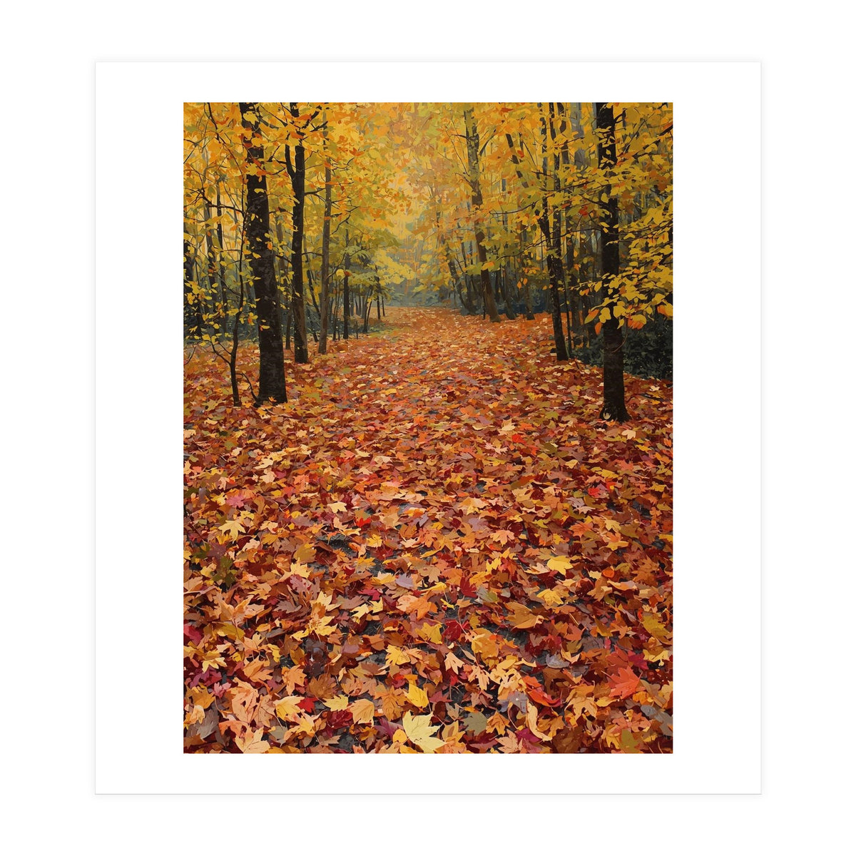 Ethereal Autumn Forest Path (Print Only)
