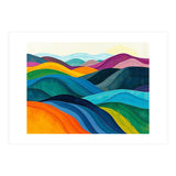 Abstract Vibrant Rolling Hills Landscape Art (Print Only) thumbnail