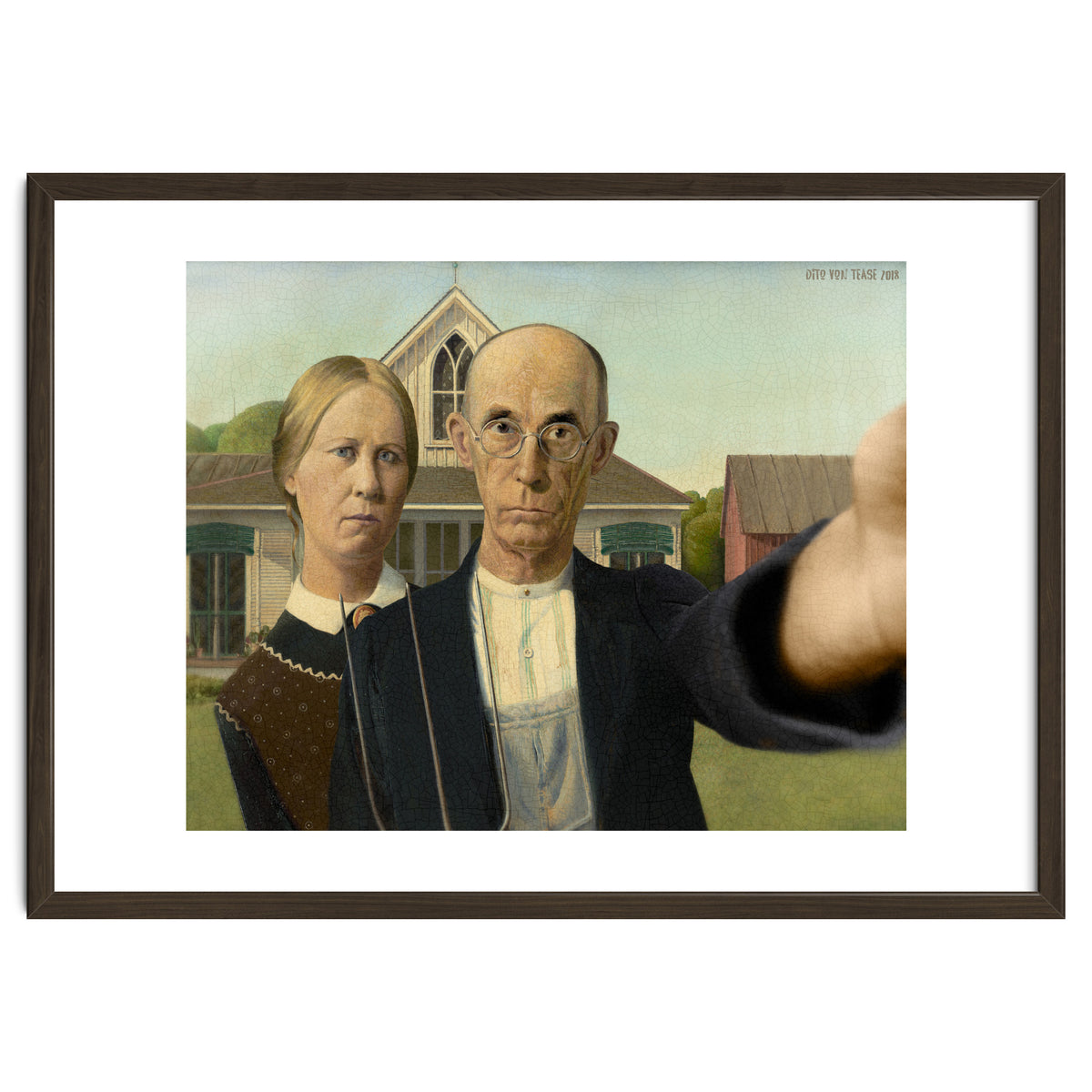 American Gothic - Grant Wood - Selfie