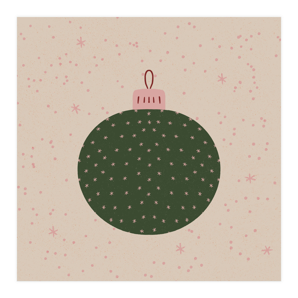 Christmas globe with snowflakes (Print Only)