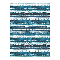 Beach Sea Ocean Waves Aqua Blue (Print Only)