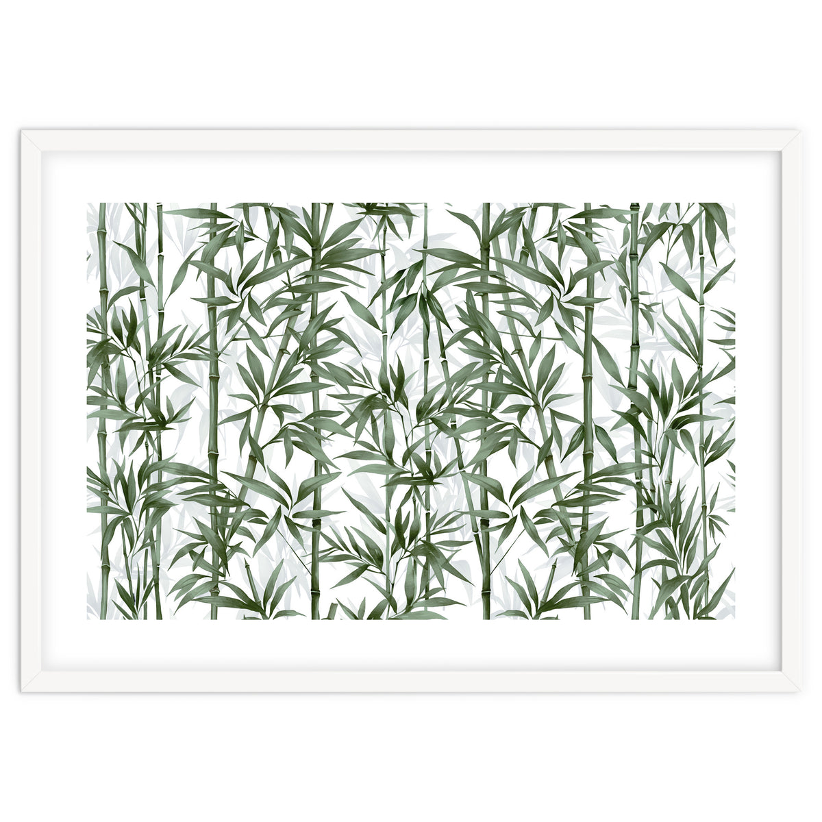 Bamboo Moody Green White