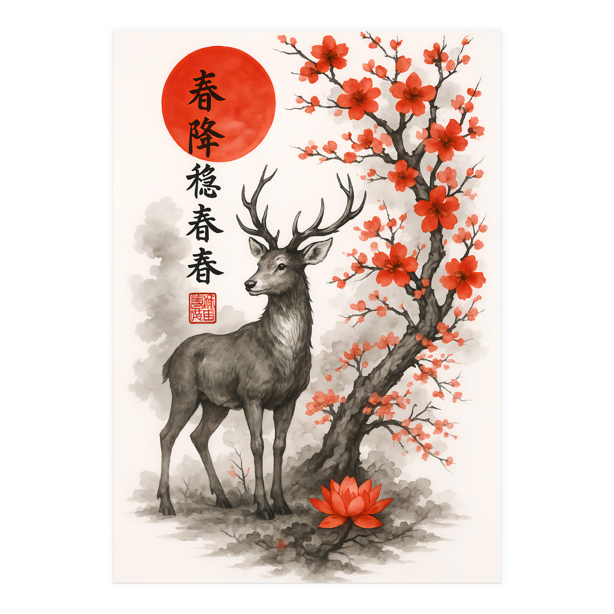 Deer Japanese (Print Only)