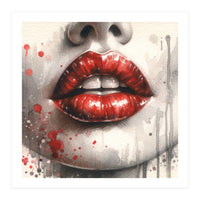 Watercolor Woman Lips #2 (Print Only)