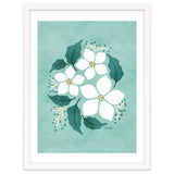 White Flowers On Mint thumbnail