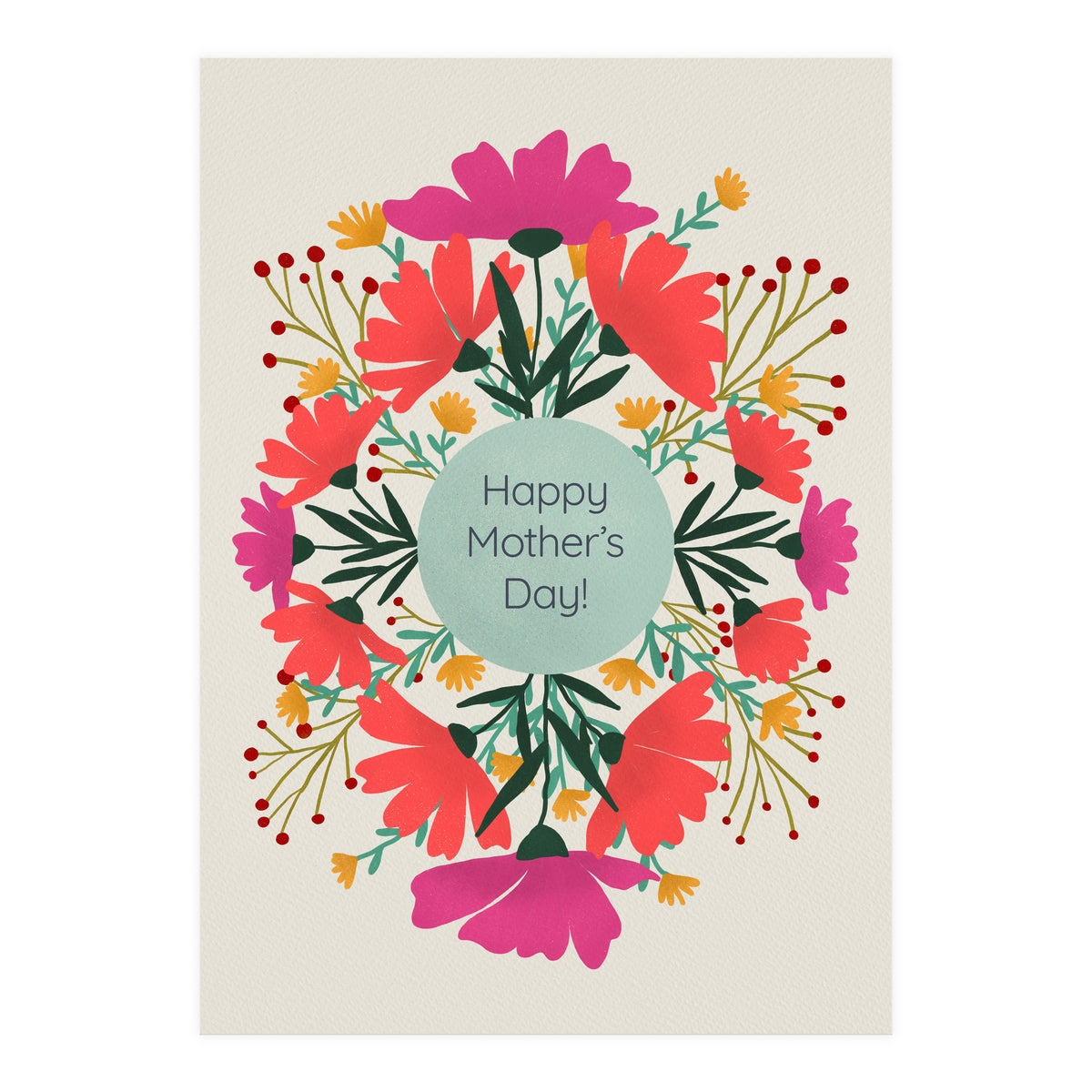 Happy mother's day floral design (Print Only)
