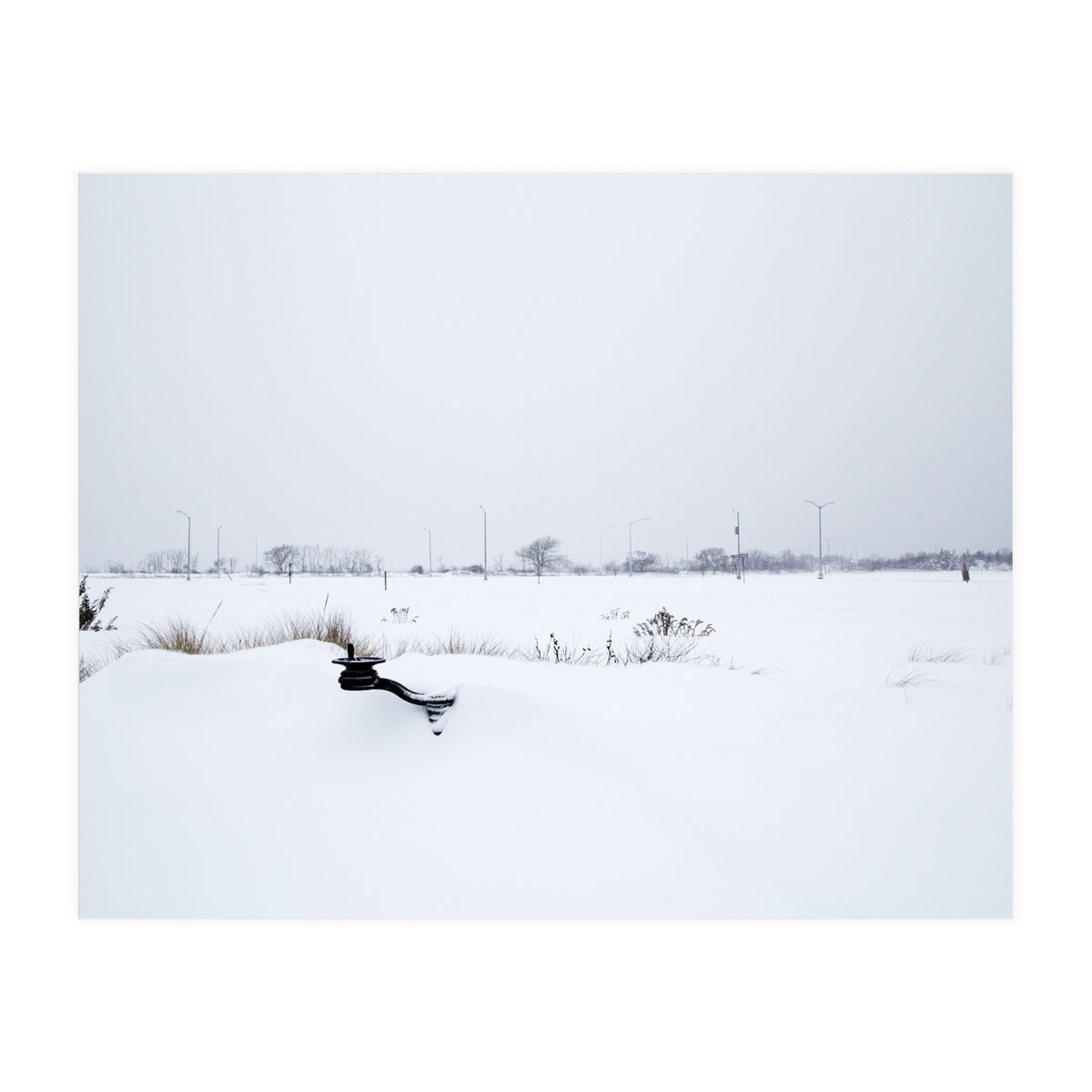 Drinking fountain covered with snow (Print Only)