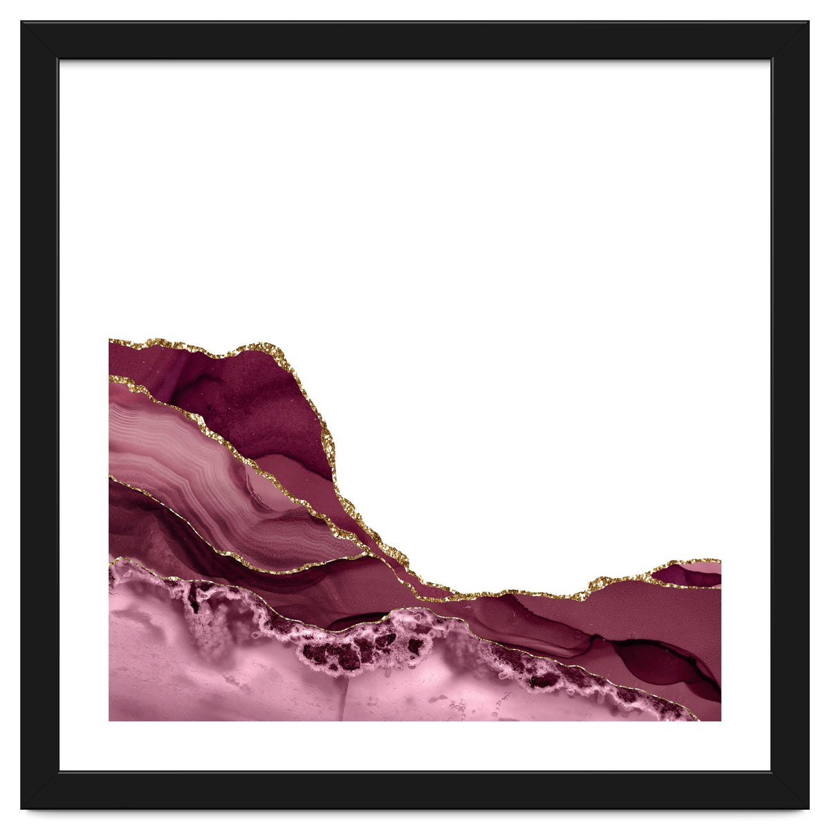 Burgundy & Gold Agate Texture 23