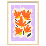 Modern Grid Floral Violet thumbnail
