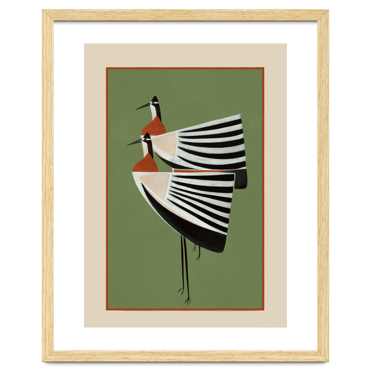 Striped Bird Pair