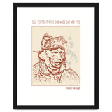 Self Portrait With Bandaged Ear And Pipe – Vincent Van Gogh thumbnail