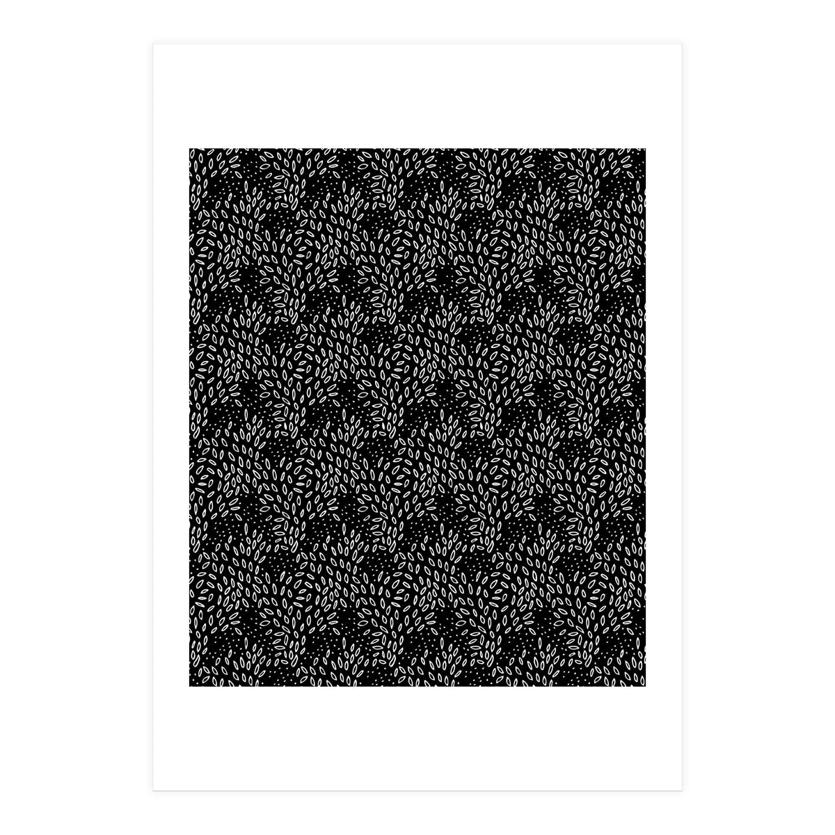 Black Floral Pattern (Print Only)