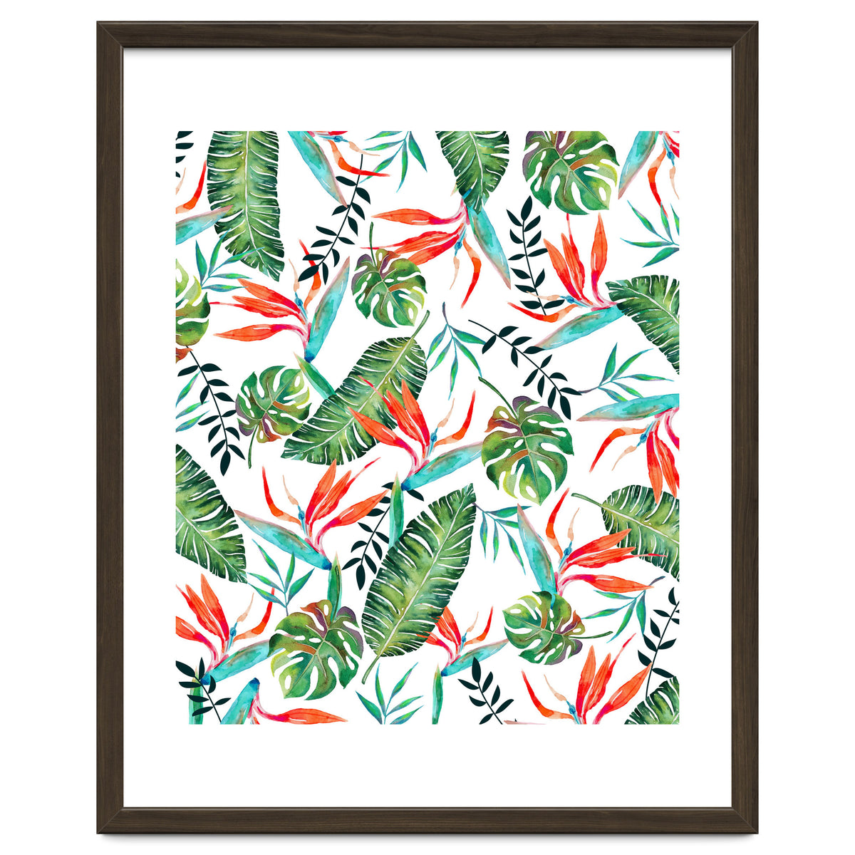 A New Paradise #Bird of paradise painted tropical art & pattern