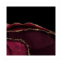 Burgundy & Gold Agate Texture 05 (Print Only)