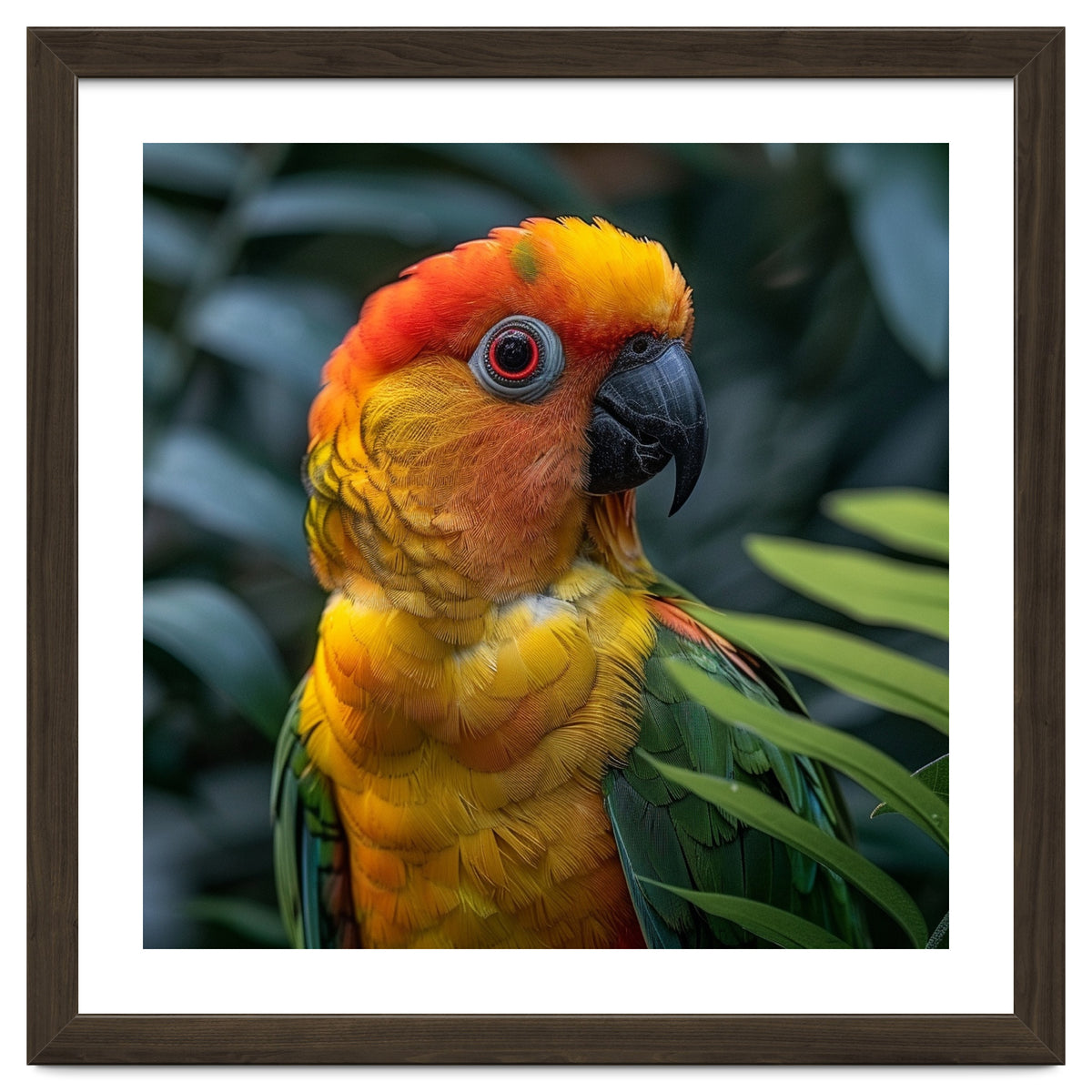 Close Up Of A Colorful Sun Conure Parrot