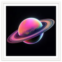 Neon Nebula Planet: Surreal Cosmic Illustration