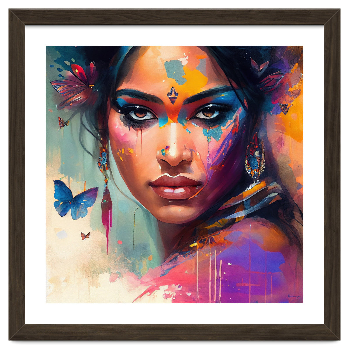 Butterfly Aura Hindu Portrait