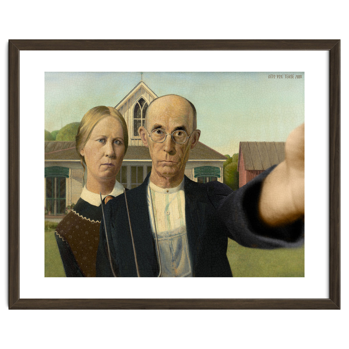 American Gothic - Grant Wood - Selfie