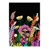 Dark Garden, Eclectic Bold Floral Botanical Nature, Colorful Mystery Bohemian Flowers Plants (Print Only) thumbnail