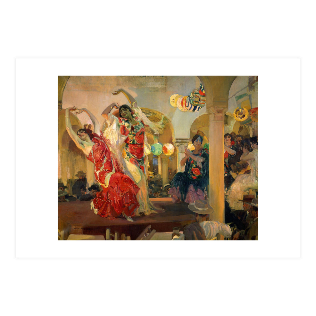 Spanish school. Joaquin Sorolla (1863-1923). Spanish school. Women dancing flamenco at the café N... (Print Only)