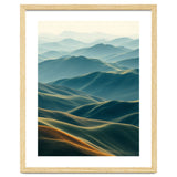 Minimalist Misty Mountain Landscape Wall Art thumbnail