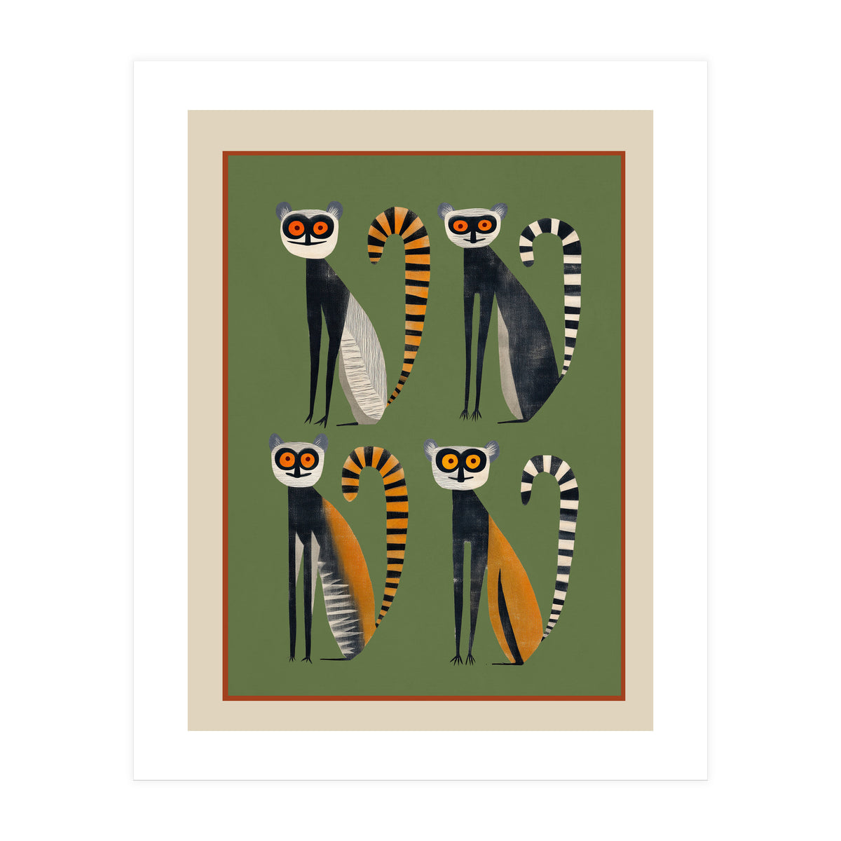 Striped Lemurs (Print Only)