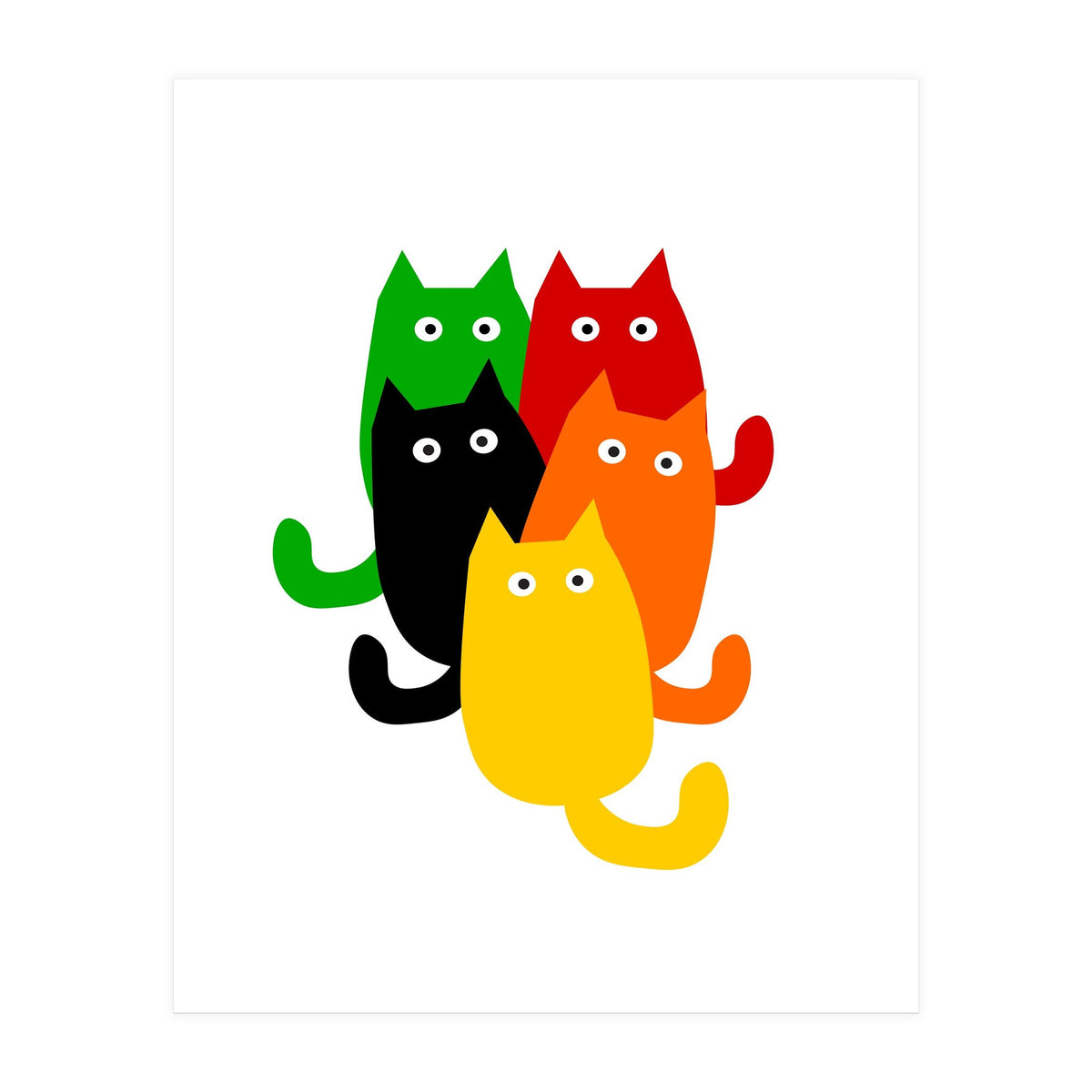 A Bunch Of Cats (Print Only)