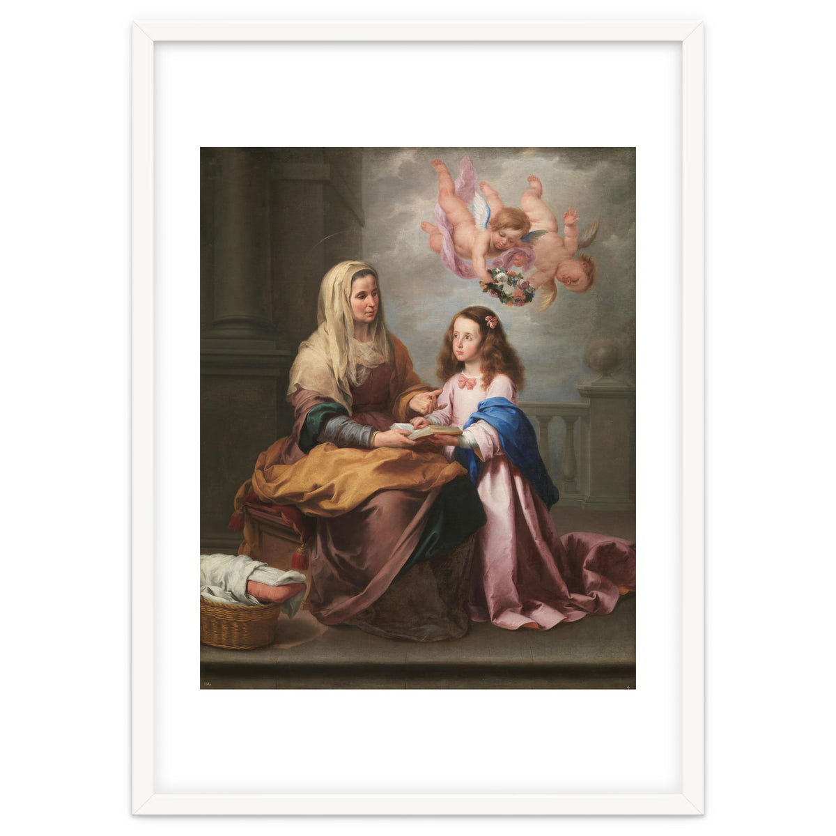 Bartolomé Esteban Murillo / 'Saint Anne with the Virgin', ca.  1655, Spanish School. VIRGIN MARY.