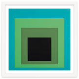 JOSEF ALBERS - HOMAGE TO THE SQUARE GREEN BLACK thumbnail