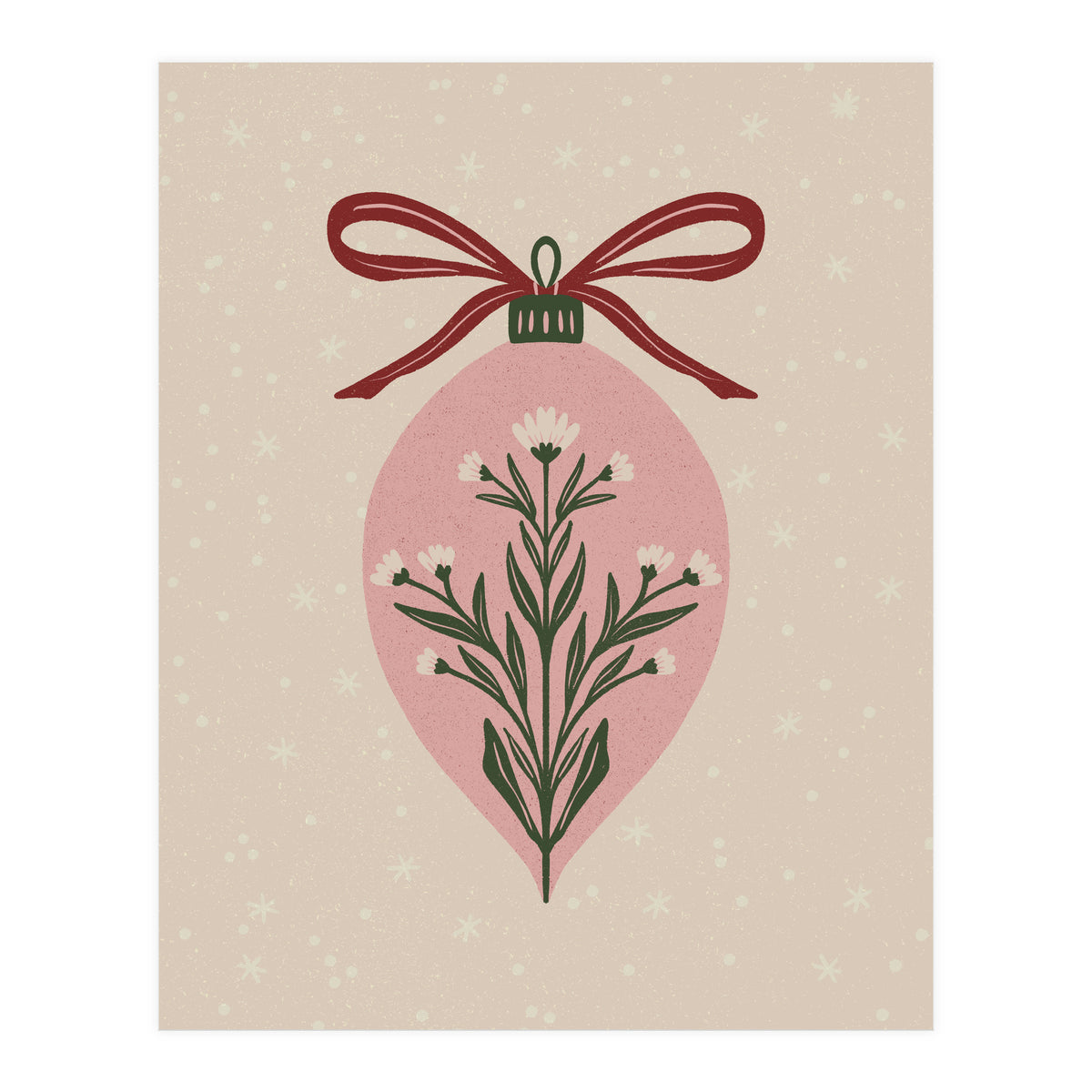 Christmas Floral Globe (Print Only)