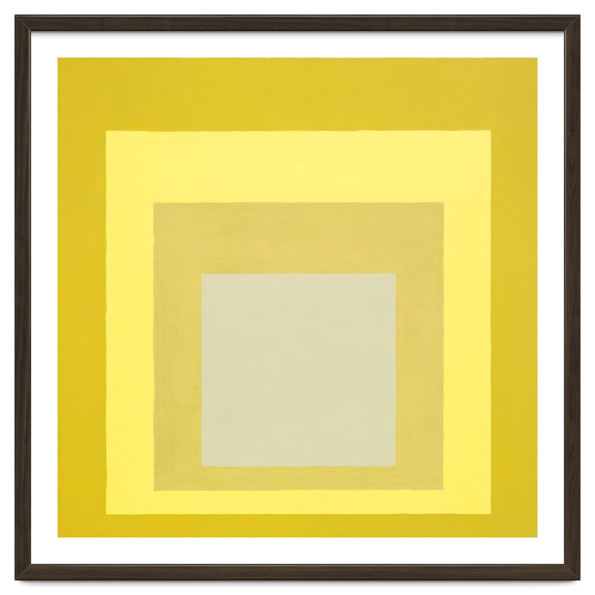 JOSEF ALBERS - HOMAGE TO THE SQUARE YELLOW WHITE