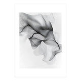 Abstract Black And White Flowing Lines Forming Organic Shapes And Forms (Print Only) thumbnail