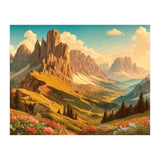 Vintage Dolomites Poster, Italy (Print Only) thumbnail