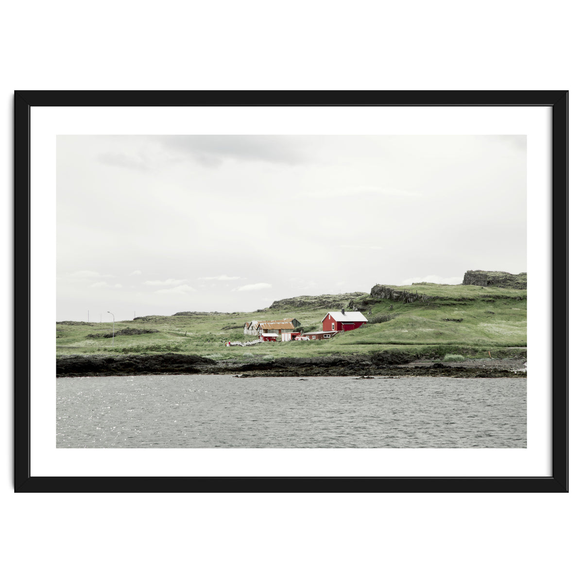 Red house on the shore - Iceland