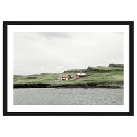 Red house on the shore - Iceland