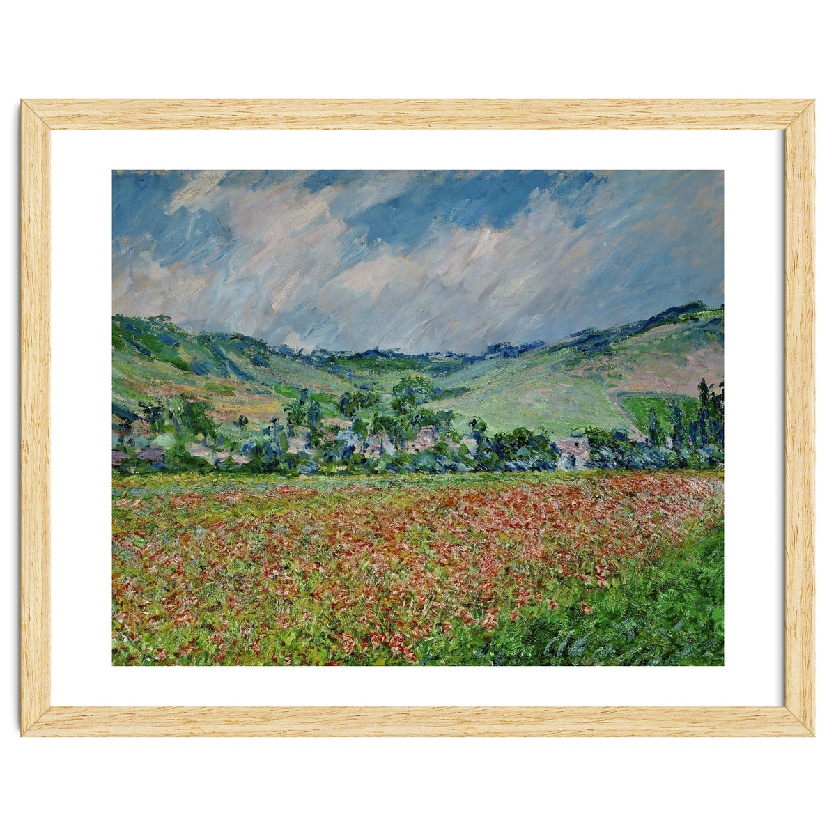 A field of poppies. Canvas.