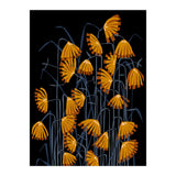Linocut flower meadow black (Print Only) thumbnail