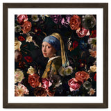 Girl With Pearl Earring And Flowers thumbnail